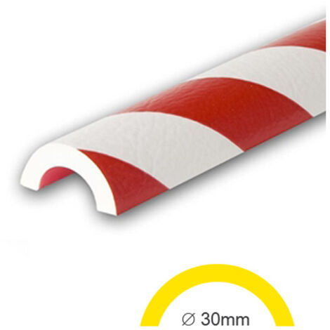 AMORTISSEURS DE CHOCS BLANC ET ROUGE SURFACE TUBES 30 mm (WN01066)