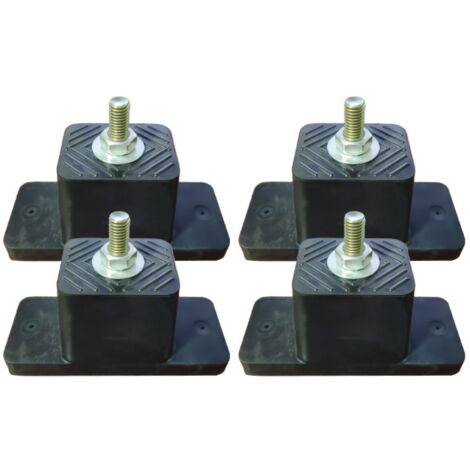 Amortisseurs de climatiseur - Supports de montage pour condenseurs de climatiseurs mini-split extérieurs, 4 pièces - Hauteur 5,5 cm