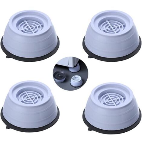 Amortisseurs lave linge,4 pièces Patins Anti Vibration Tampon, Universel Pieds Stabilisateur Piédestal pour Machine à Laver et Réfrigérateur sèche-linge(S)