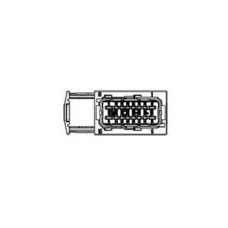 Amp 185760-6 Connettore automobilistico 16 pos. HYBRID RCPT HSG - Rosso/Grigio