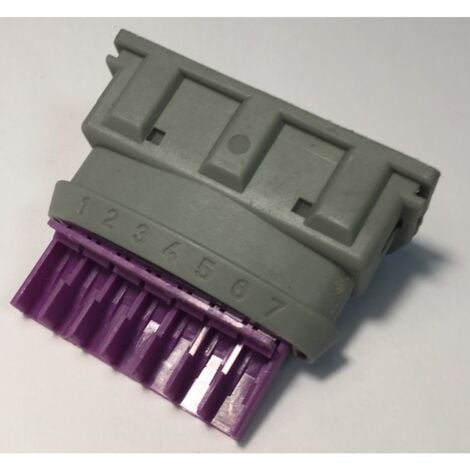 Amp 185884-5 Connector automotive 7 way for JPT - female - grey/purple