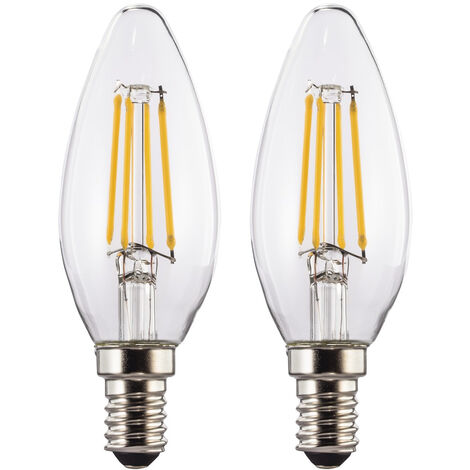 AMP. FIL. LED, E14, 470LM REMPL. 40W, AMP. BGIE, BLC CHD, TRANS., 2P. XAVAX