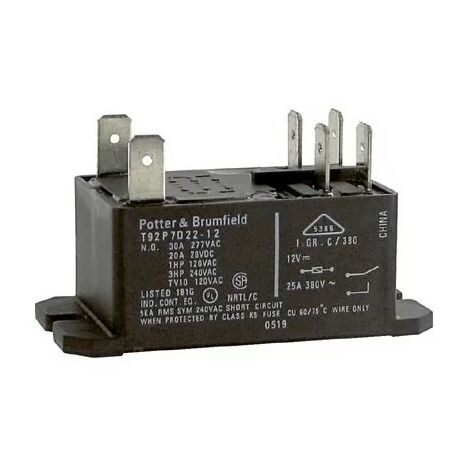 Amp T92P7D22-12 - Relais 30 A - 12 VDC - DPST-NO - 86Ohms