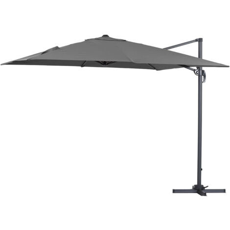Ampelschirm aus Alu "Sun 3" - 3 x 3 m - Grau