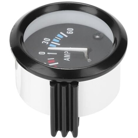 ampèremètre analogique 12V 60-0-60 AMP Ampèremètre Ampèremètre Jauge Universelle 52m / 2in Universel pour Véhicule