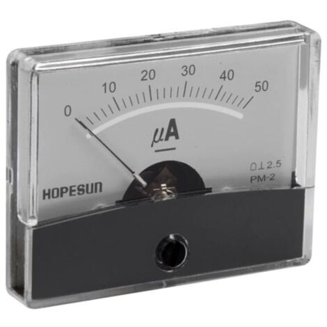 Amperemetre Analogique De Tableau 50,µa Cc / 60 X 47mm
