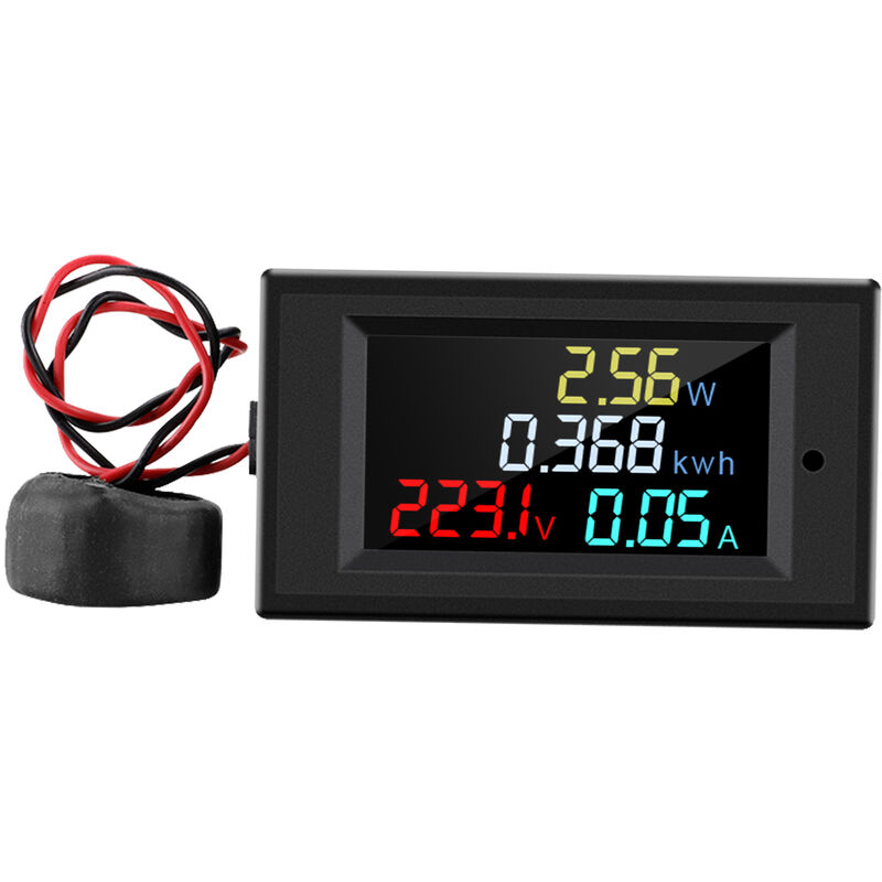 

Amperimetro voltimetro digital AC 80-300V, con transformador de corriente CT 100A