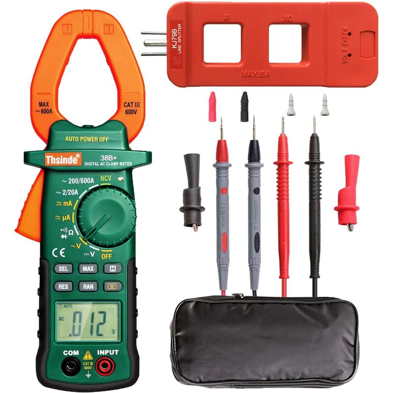 

Amperímetro de pinza Multímetro digital Corriente / NCV / Voltaje / Resistencia / Capacitancia / Frecuencia / Probador de continuidad.