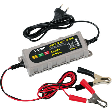 Amperomatic Trainer, caricabatteria intelligente, 6/12V - 0,55/1A