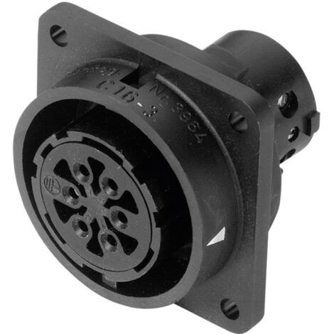 Amphenol C016 10G019 000 2 Cosse cylindrique mâle embase femelle Nombre total de pôles: 19 + PE Série (connecteur rond)