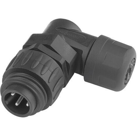Amphenol C016 10K006 000 12 Cosse cylindrique mâle mâle, coudé Nombre total de pôles: 6 + PE Série (