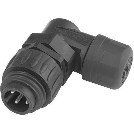 Amphenol C016 30K006 100 12 Cosse cylindrique mâle mâle, coudé Nombre total de pôles: 6 + PE Série (