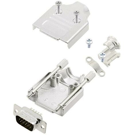 Amphenol L17MHDM09+L717HDE15P Kit embase SUB-D mâle 180 ° Nombre de pôles: 15 fût à souder 1 pc(s) D740101