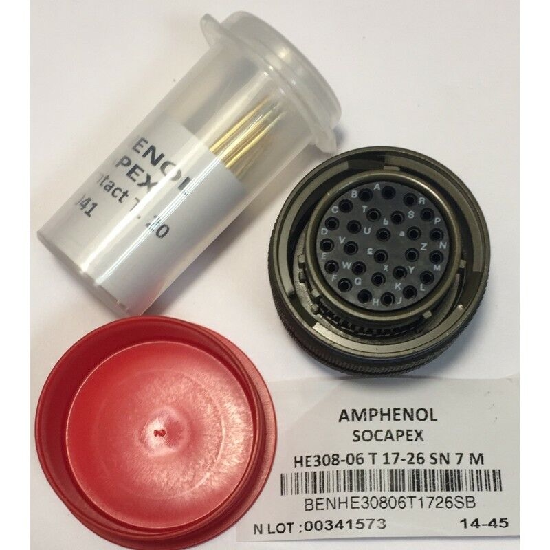 

Amphenol HE308-06T17-26SN7M circular Contacto con la norma MIL 26POS. Mujer - MIL-DTL-38999 - Souriau