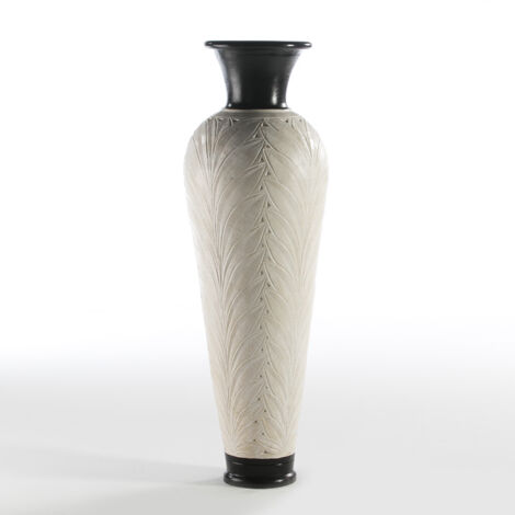 Amphore 50X50X150 Terrakotta Creme/Schwarz