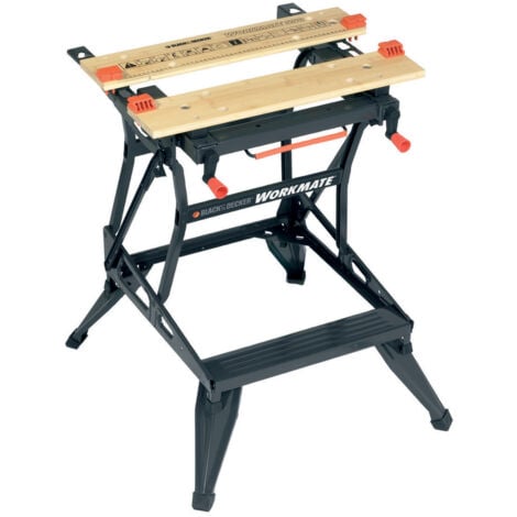 Ampio banco da lavoro pieghevole con morsa - Superficie di lavoro: 610 x 472 mm - 2 altezze - Portata massima: 250 kg (WM550-XJ)
