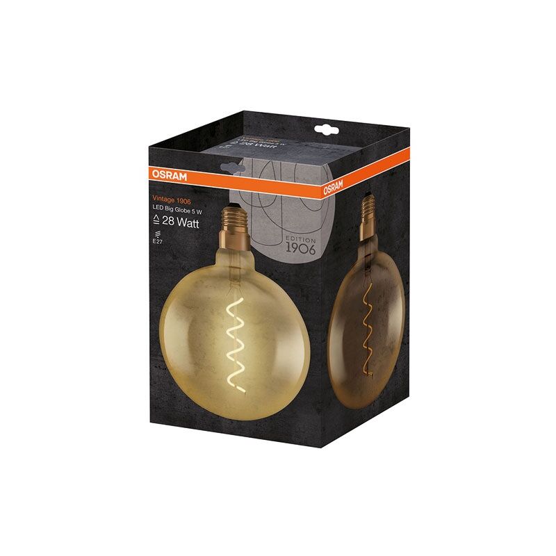OSRAM - Amp.led globe 200mm édition 1906 clair filament or 5W=28 E2