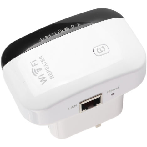 Ampli WiFi Répéteur 300M Amplificateur Signal 7 Lampes Émetteur Signal WiFi Port Ethernet Wifi Répéteur Portatif ABS PC 5.3x6x8.4cm