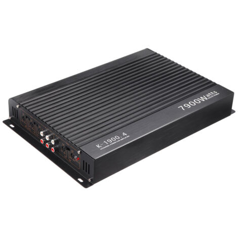 Amplificador de audio de alta potencia de 4 canales y 7900 W. Amplificador de potencia de 12 V y 4 vías para radios de coche, clase A/B.