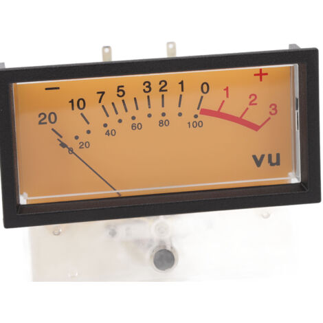 Amplificador de medidor VU profesional con retroiluminación LED, 12 V, 500 µA, 650 Ω, ABS, dimensiones: 7,8 x 6 x 4,6 cm