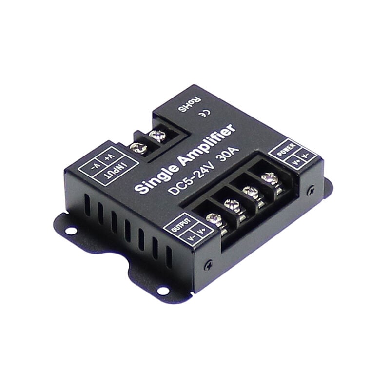 

Amplificador de Señal para Tiras LED 12-24V DC Monocolor Negro | IluminaShop