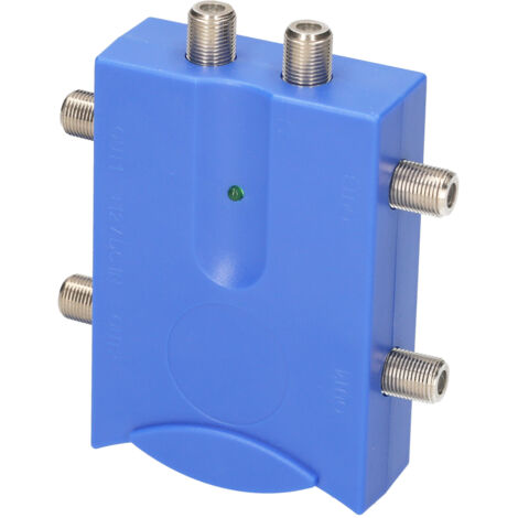 Amplificador de TV bidireccional de 2 entradas y 4 salidas, amplificador de señal de antena de TV de bajo ruido con canal inverso para uso en interiores.