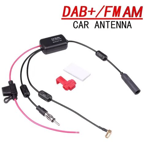Amplificateur 3 en 1 SMA 12V, cable d&39antenne DAB FM AM pour voiture, amplificateur de Signal Anti-interférence, 76-108MHZ,Isral,AM FM DABCar antenna
