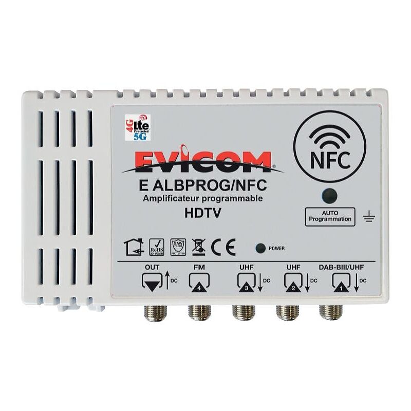 Amplificateur 60 dB programmable 32 canaux à très haute sélectivité Evicom
