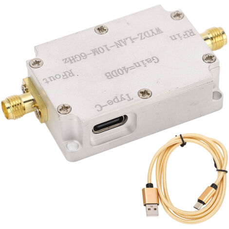 Amplificateur à faible bruit, Gain de 40db, 10M à 6GHz, Transmission précise, préamplificateur de puissance LNA RF pour Radio FM