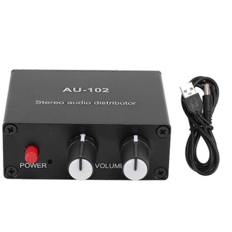 Amplificateur audio 2 canaux, 1 entrée, 2 sorties, prise jack 3,5 mm