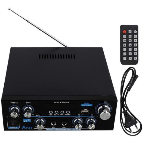 Amplificateur audio 2.0 canaux Hi-Fi numérique Bluetooth, prise UE