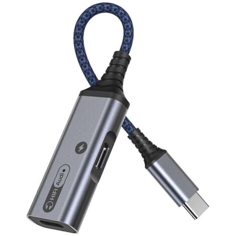 Amplificateur Audio HIFI 60W PD avec Jack 3.5mm - Double Port Type-C Bleu