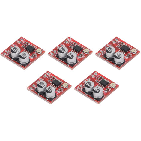 Amplificateur Audio LM386 5 Modules avec Réglage Gain 20‑200x, Alimentation DC4V‑12V pour DIY