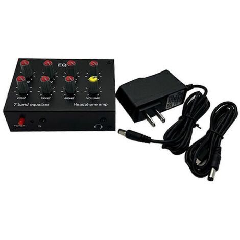 Amplificateur audio pour casque de voiture EQ-7, égaliseur 7 bandes, son numérique 2 canaux, prise US.
