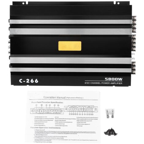 Amplificateur Audio stéréo de voiture, haut-parleur de puissance 12V 5800W universel pour camion