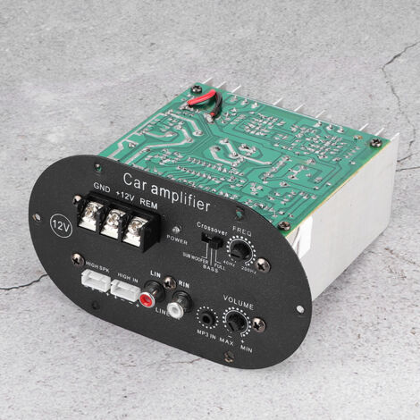 Amplificateur Audio Voiture 120W 12V, Carte Ampli Basse Puissante pour Subwoofer et Haut-Parleurs Auto