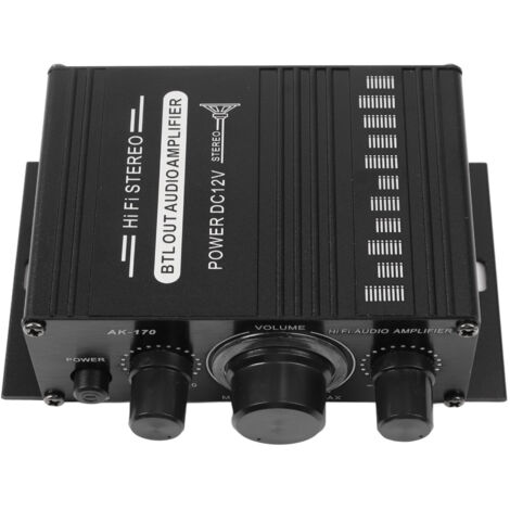 Amplificateur Audio Voiture 2 Canaux Bluetooth USB SD AUX Mini Stéréo 12V