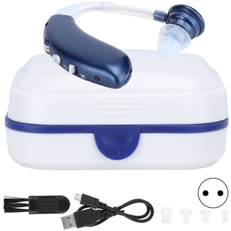 Amplificateur auditif numérique rechargeable Bluetooth pour malentendants, 100-240 V, prise UE, bleu-AquaForge