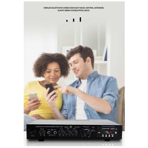 Amplificateur Bluetooth haute puissance 5.1 canaux Hi-Fi avec caisson de basses et prise jack --