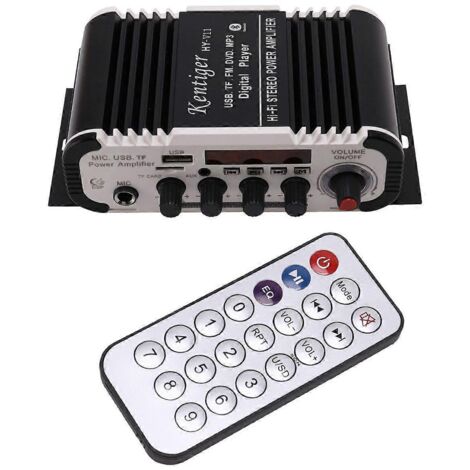 - Amplificateur Bluetooth V11, amplificateur audio de basses à 2 canaux