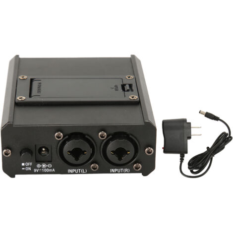 Amplificateur Casque 2 Canaux Compact pour Studio Scène, Alimentation 100‑240V avec Prise US
