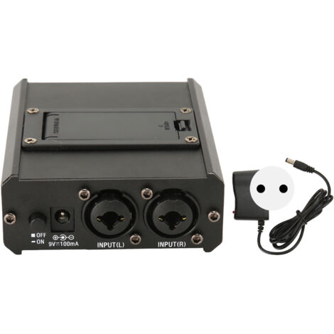 Amplificateur Casque 2 Canaux Compact pour Studio Scène, Alimentation 100‑240V Prise UE