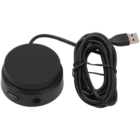 Amplificateur Casque USB 2.0 24bit/96KHz, Carte Son Externe avec Câble 2.5m pour PC Portable, Prise Jack 3.5mm