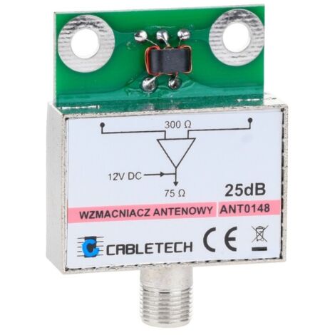 Amplificateur d'antenne blindé de 25 dB optimisant la réception TV