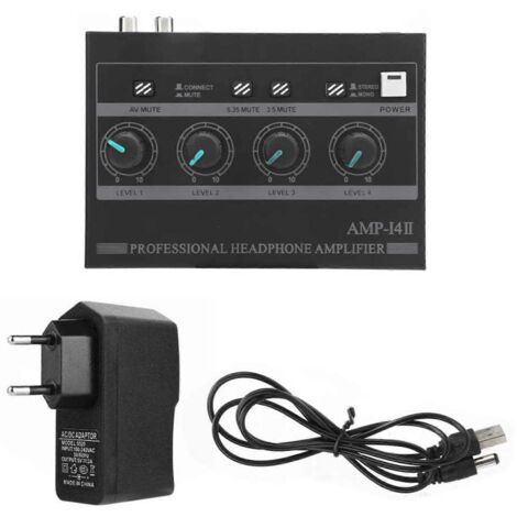 Amplificateur de casque ultra-compact idéal pour une utilisation domestique et professionnelle - Prise UE