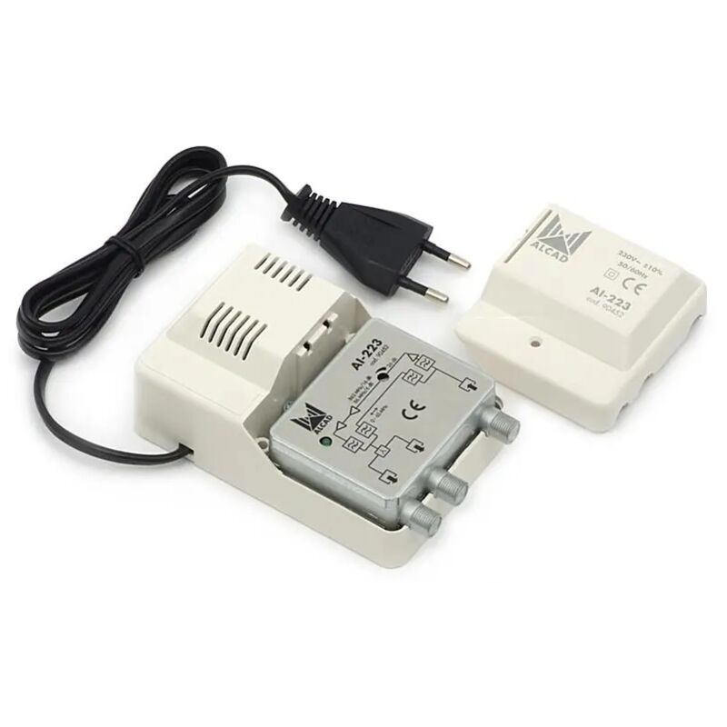 amplificateur de maison ALCAD AI-223 VHF UHF 25dB signal de retour