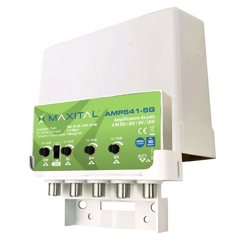 FTE - Amplificateur de poteau 4 Entrées BIII/2134/3648/UHF AMP541-5G