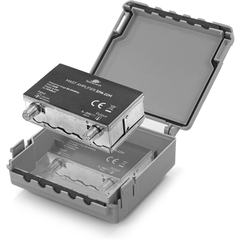 Amplificateur de mât VHF/UHF 5-24V SPA-22M LTE 5G