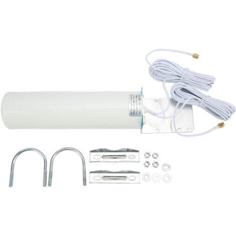 Amplificateur de Signal 4G/3G Antenne Externe 12dBi Omni avec Connecteurs SMA Mâles Doubles
