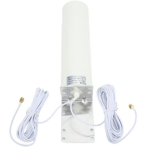 Amplificateur de Signal 4G/3G Antenne Externe 12dBi Omni avec Connecteurs SMA Mâles Doubles